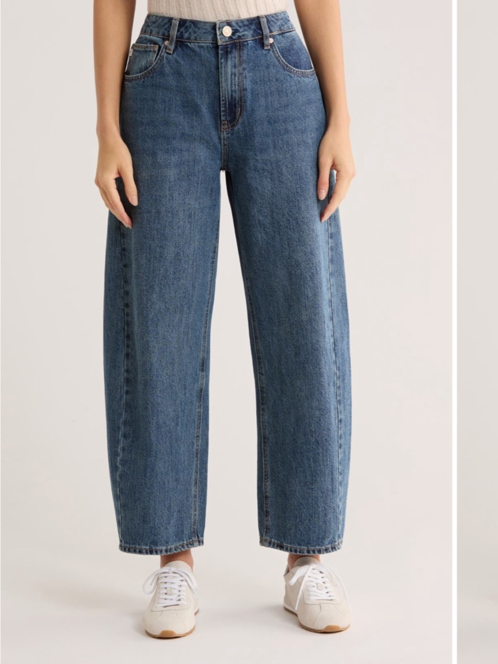 Seven7 High-Rise Barrel Jeans